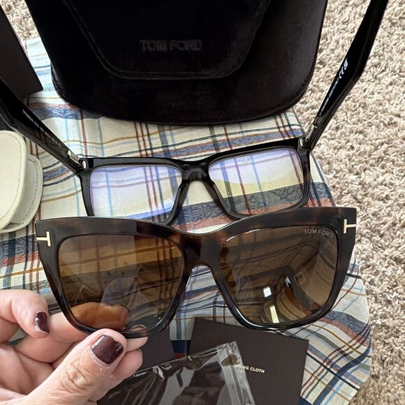 NIB Tom Ford TF6069-B 052 Dark Havana Magnetic Sunglasses Clip On Frames 54mm main image 8